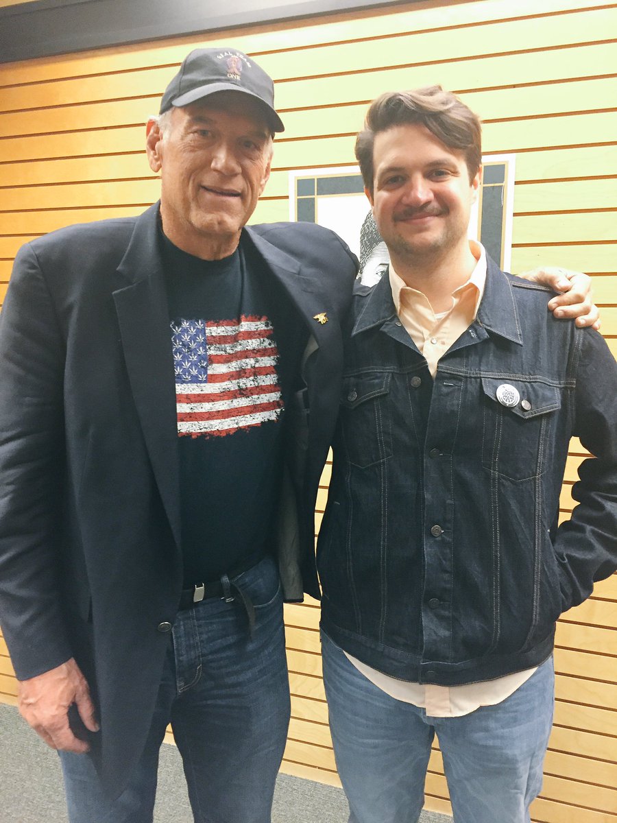 GovJVentura's tweet photo. Great to see my Off The Grid vigilant producer Alex Logan @Pun_Control tonight at my #Marijuana Manifesto book signing. #StayVigilant https://t.co/zwIzd67BBQ
