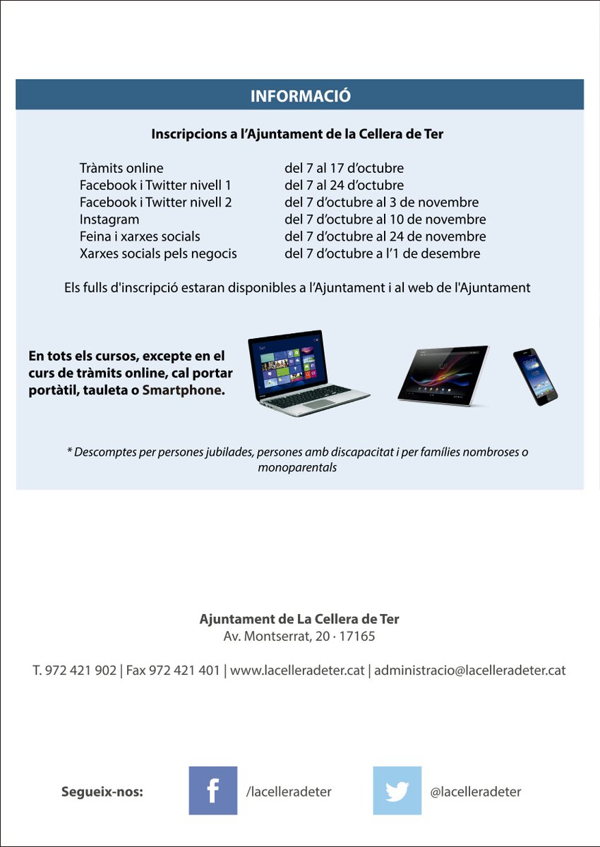 lacelleradeter's tweet photo. ENXARXA’T. Entra en el món digital d’una manera fàcil i divertida. Per totes les edats, tots els nivells i tots els gustos!! https://t.co/IUaICsPrHQ