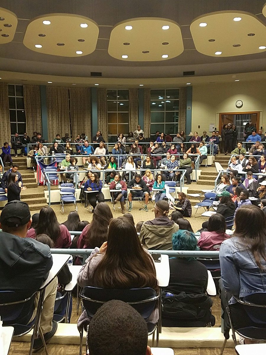 At the #latinxmsu @MSUtownhall standing in solidarity with MSU CRU with many of my <a href="/msusaa/">MSU SAA</a> friends. Let's go.