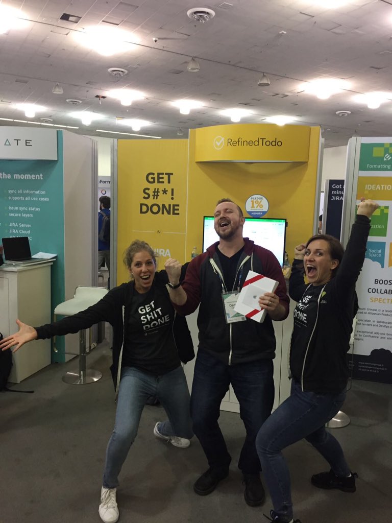RefinedSoftware's tweet photo. That feeling when you enter the #Todochallenge, #GetShitDone, find a penguin and win an iPad and RefinedTodo for #JIRA #AtlassianSummit https://t.co/nomeFlinB6