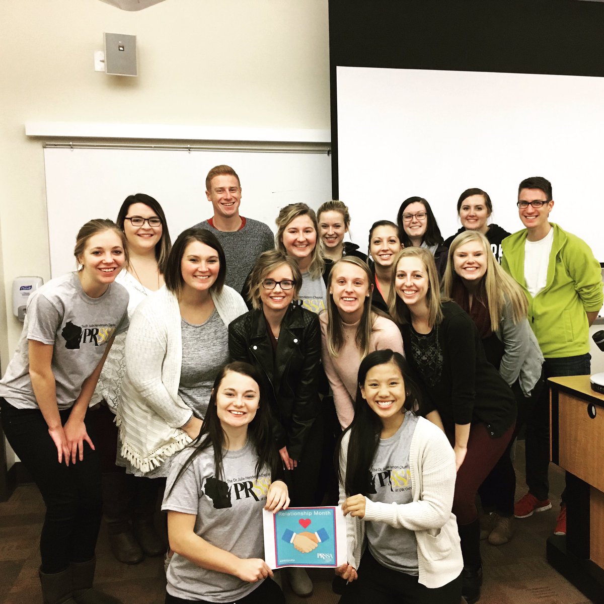 UWOPRSSA's tweet photo. So thankful that Kimberly Bresser came to speak with us tonight. She gave us so much helpful advice for the future. #prssarm @kickinupdust https://t.co/R68VY7DQYL