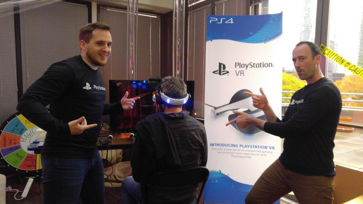 SuckerPunchProd's tweet photo. Celebrating #PSVR launch day at SP!
#PlayStationVR
#anotherdayatSP https://t.co/KPFguV34ZP