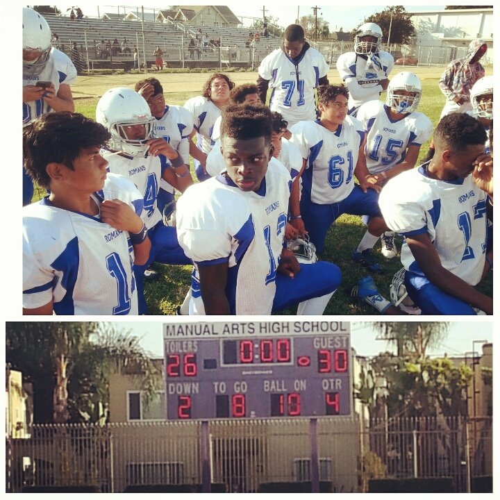CoachAjaxx's tweet photo. #RomanEmpire #JvEdition #4-2 🏈💯👏 @LAHighFootball https://t.co/4PycRyWBZP