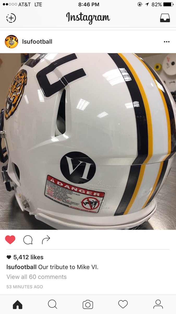 maddie_sabourin's tweet photo. this is the sweetest thing. long live mike VI💜💛🐯 #GeauxTigers #RIPMikeVI https://t.co/0j4sYscuVX