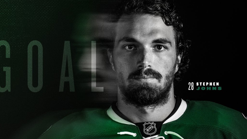 DallasStars's tweet photo. GOAL!!! Stephen Johns beats Gibson, #Stars lead 1-0. #ANAvsDAL https://t.co/7mZLSPXJn5