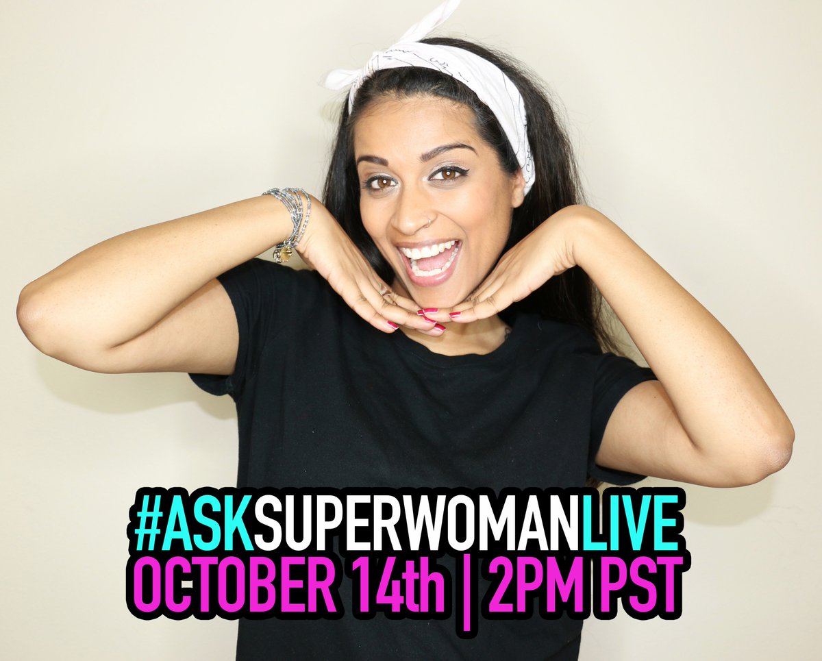 Lilly's tweet photo. #TeamSuper make sure to tune in tomorrow, October 14th for #AskSuperwomanLIVE at 2:00pm PST! See you at https://t.co/1JgOnL3eAc ❤️🙌🏽 🦄 https://t.co/DwoPYZgzIP