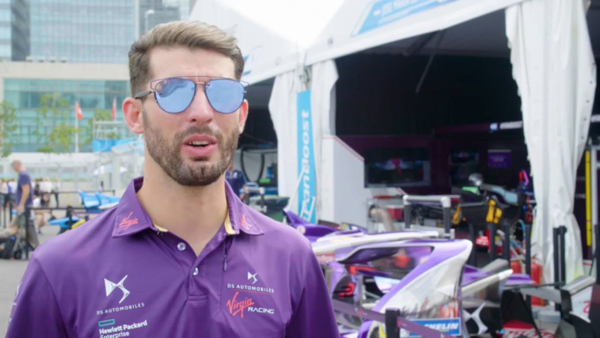 BenConsty's tweet photo. Great to be re-united with ex-@FIA_WTCC buddy @pechito37 in the @FIAformulaE - here is our little chat https://t.co/3cBHYWgIHB https://t.co/R50W8GVoPu