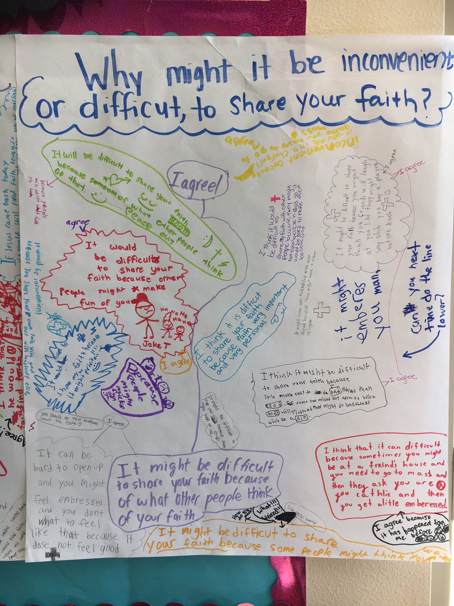 Mrs_Jackie_Wick's tweet photo. Chalk Talk today in 4th grade made for some deeper conversations about our faith! #MakingThinkingVisible #NDArocks #AmericasFinestTeachers https://t.co/JEXLuBCAGV