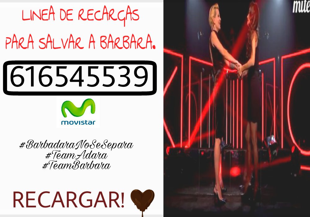 SrtaEckmann's tweet photo. #Reto100abucheos 

SI QUERÉIS QUE ADARA Y BARBARA SIGAN JUNTAS HASTA EL FINAL RECARGAR. https://t.co/fzH5W9vBOx