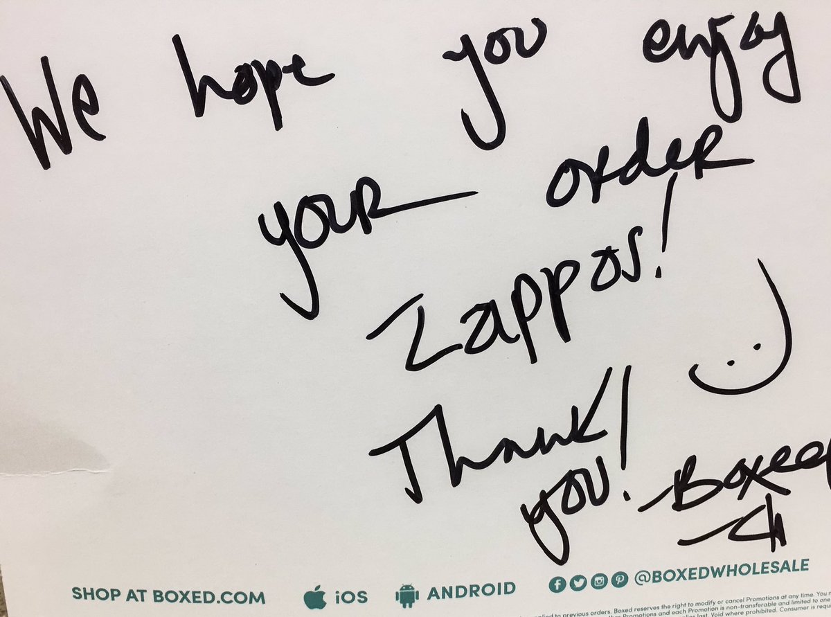 islandgecko's tweet photo. @BoxedWholesale thanks for the one day shipping & the nice handwritten card for me inside the box! #custserv #custexp #myfirstorder https://t.co/dNgmfJ0VWv