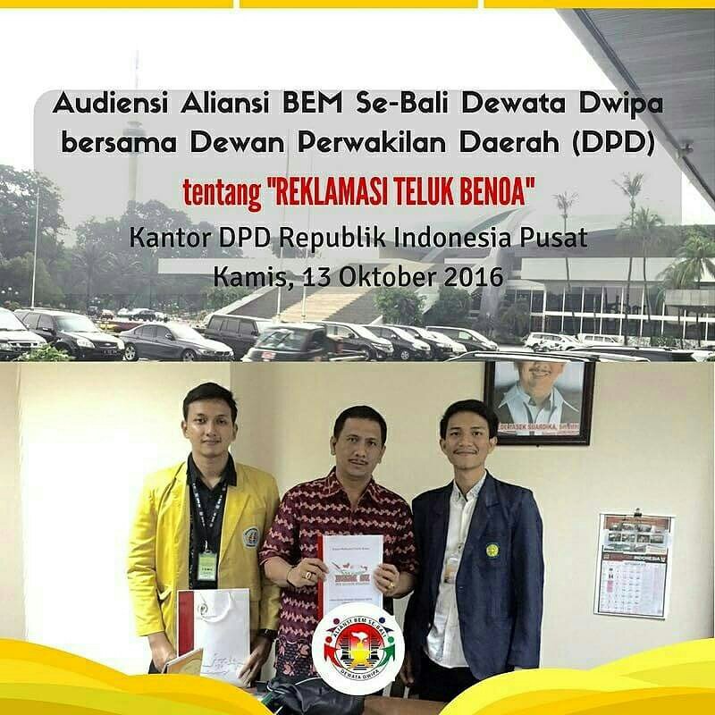 BEM_Udayana's tweet photo. Press Release Audiensi Reklamasi Teluk Benoa
@AliansiBEM_Bali Bersama DPD RI Provinsi Bali
 https://t.co/GBuS0yeeU0 https://t.co/xoxK9lIDzF
