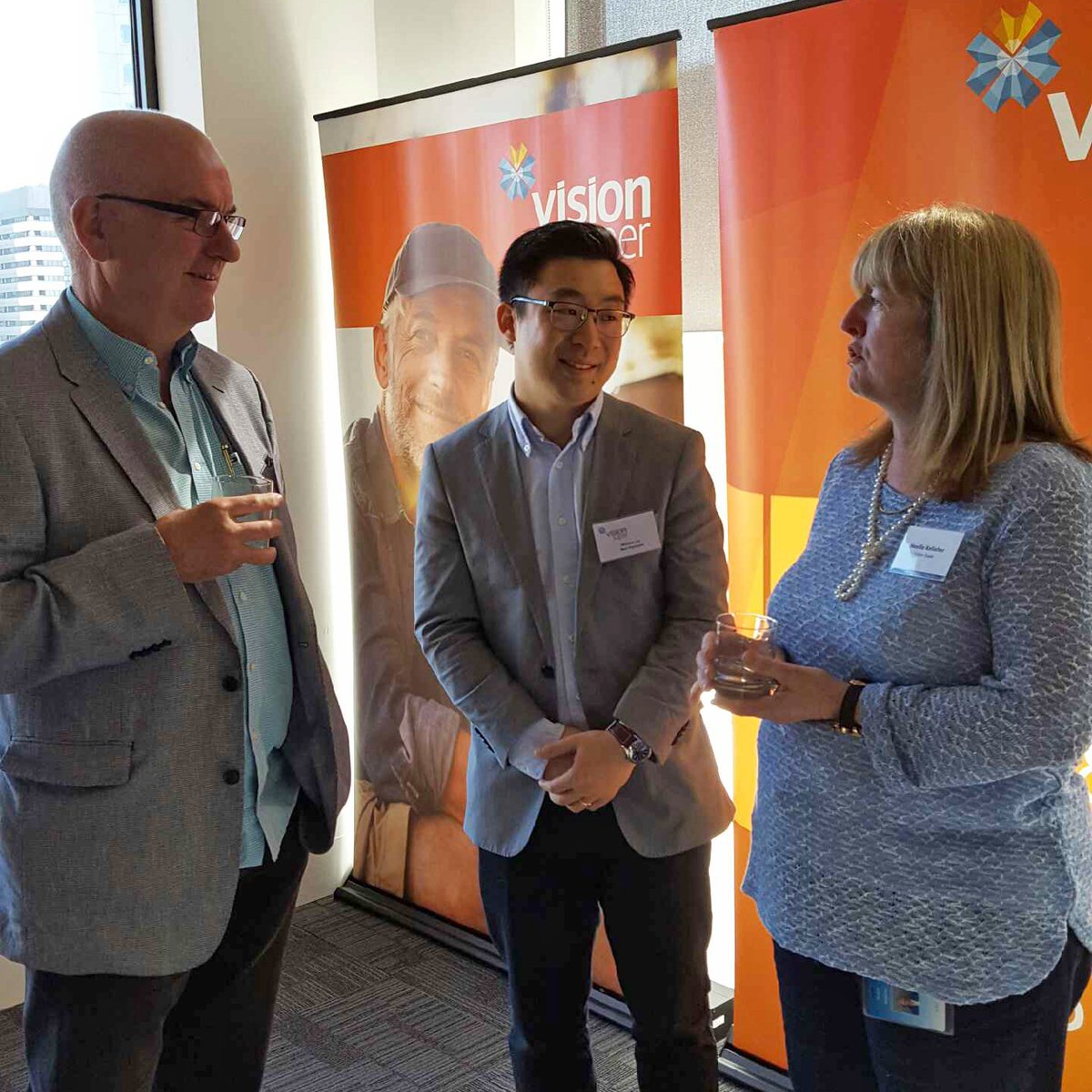 VisionSuper's tweet photo. .@VisionSuper CFO, Noelle, meeting our building #community over morning tea at 360 Collins Street. Thanks to those that came along! https://t.co/xr70ko10G7
