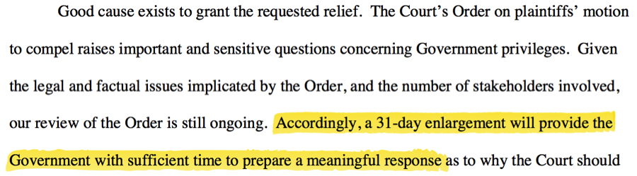 ckc12_rb's tweet photo. DOJ asks for 31 more days to respond to Sweeney's order...because 3+ years of their bullshit hasn't been enough #fanniegate $FNMA https://t.co/xPHhhZf3Sx