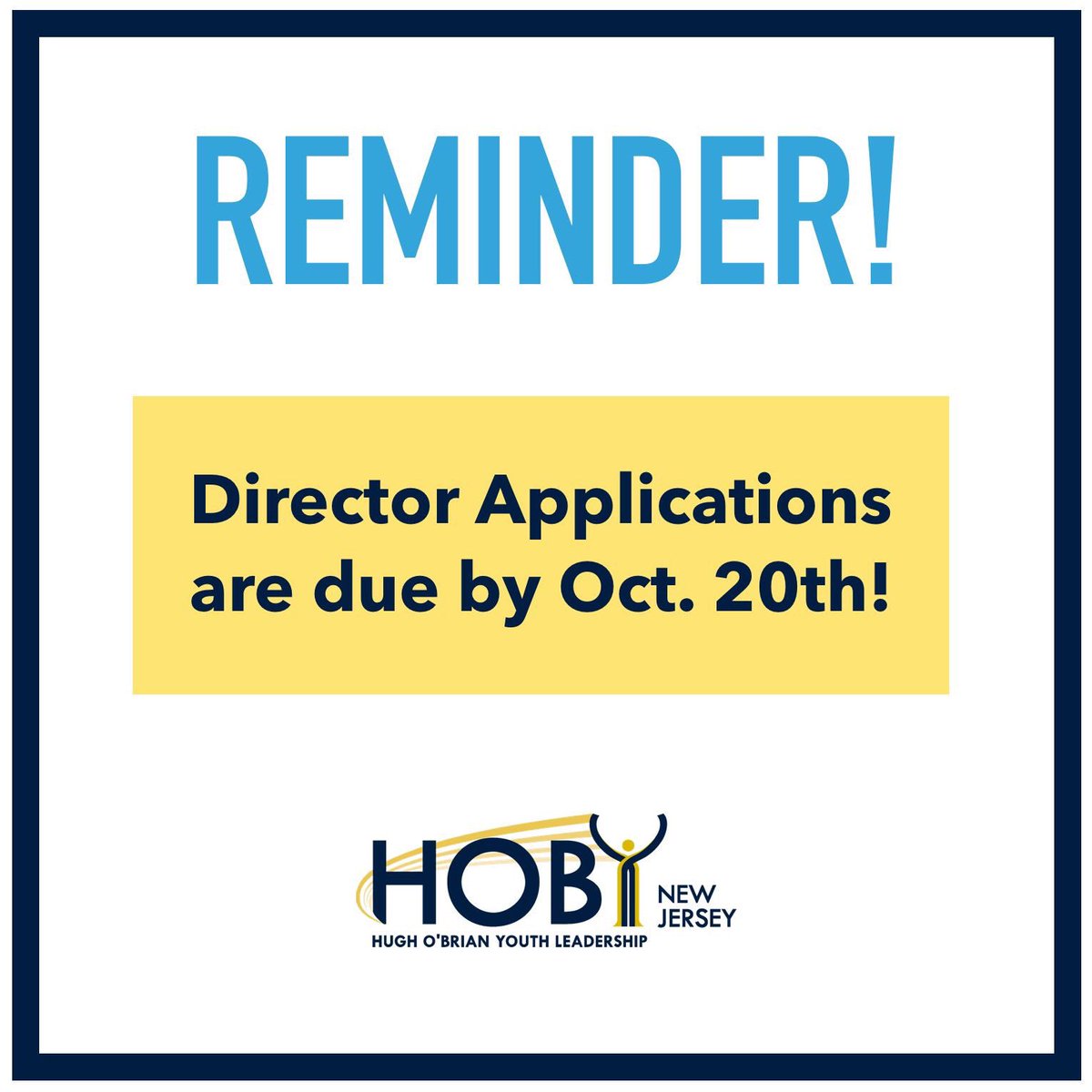 NJHOBY's tweet photo. You've got one week left to apply as a director for #NJHOBY17! https://t.co/t66Y0dFw8A https://t.co/iyNWzymz0q