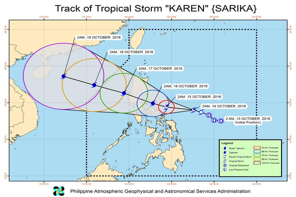 ABSCBNNews's tweet photo. 'Karen' strengthens as it nears Luzon, flights cancelled https://t.co/7uJQxHzTwH https://t.co/uy3qpLmfxI