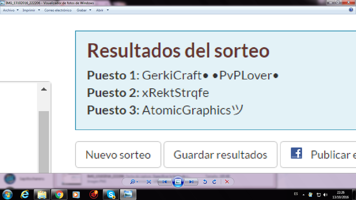 StarboyHD2's tweet photo. Los Ganadores Del Sorteo:
1.GerkiCraft
2.xRexstrqfe
3.AtomicGraphics
Si quieren mas sorteo este tweet tiene que llegar a 10 mg y 5 RT https://t.co/omDrmjg4eM