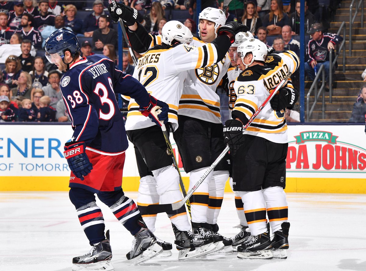 NHLBruins's tweet photo. #NHLBruins win!!! 6-3 over Columbus. https://t.co/rTdxZHtoRh