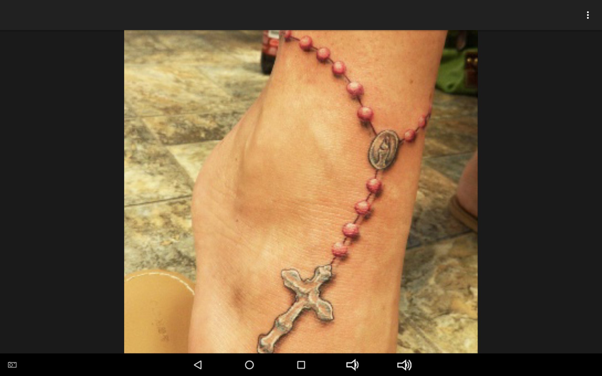Nicole Richie Shows Off Her Anklet Design Rosary Foot Tattoo