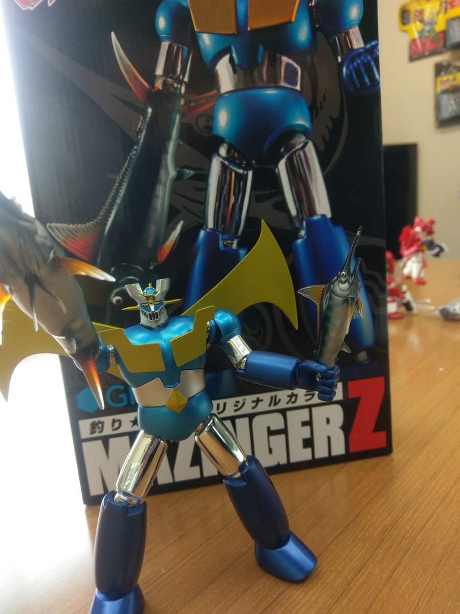 釣りスタコラボ】今年６月に開催しておりましたGREE様「釣り☆スタ×マジンガーZ」コラボキャンペーン内の、応募プレゼント「釣りスタ限定カラーマジンガーZ」のサンプルです！  カジキの造形がド迫力！！ 当選の方にはもうじきお手元に届くかと思われますのでお楽しみに ...