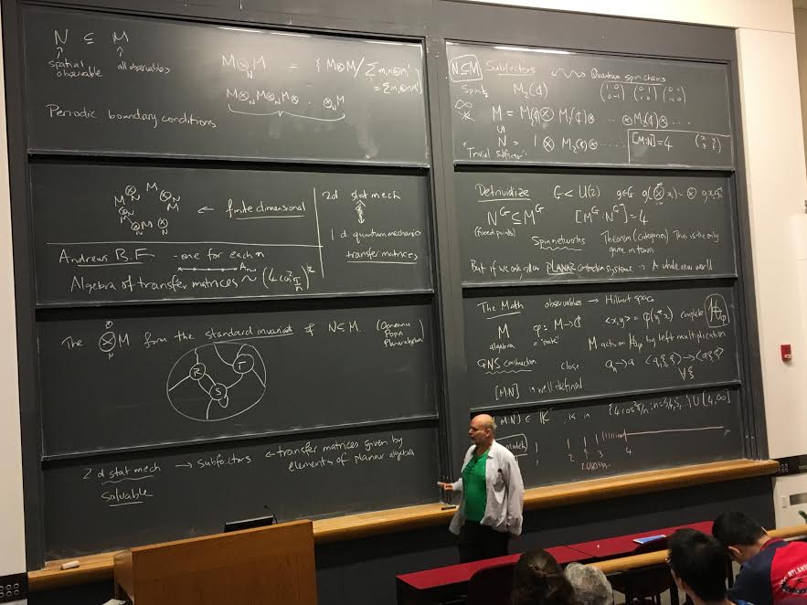 airwoz's tweet photo. @Jacob_Biamonte @S_Flammia here is Vaughan Jones in action #blackboardtalks #qsub @Harvard @harvardphysics https://t.co/i7hflwV6zu