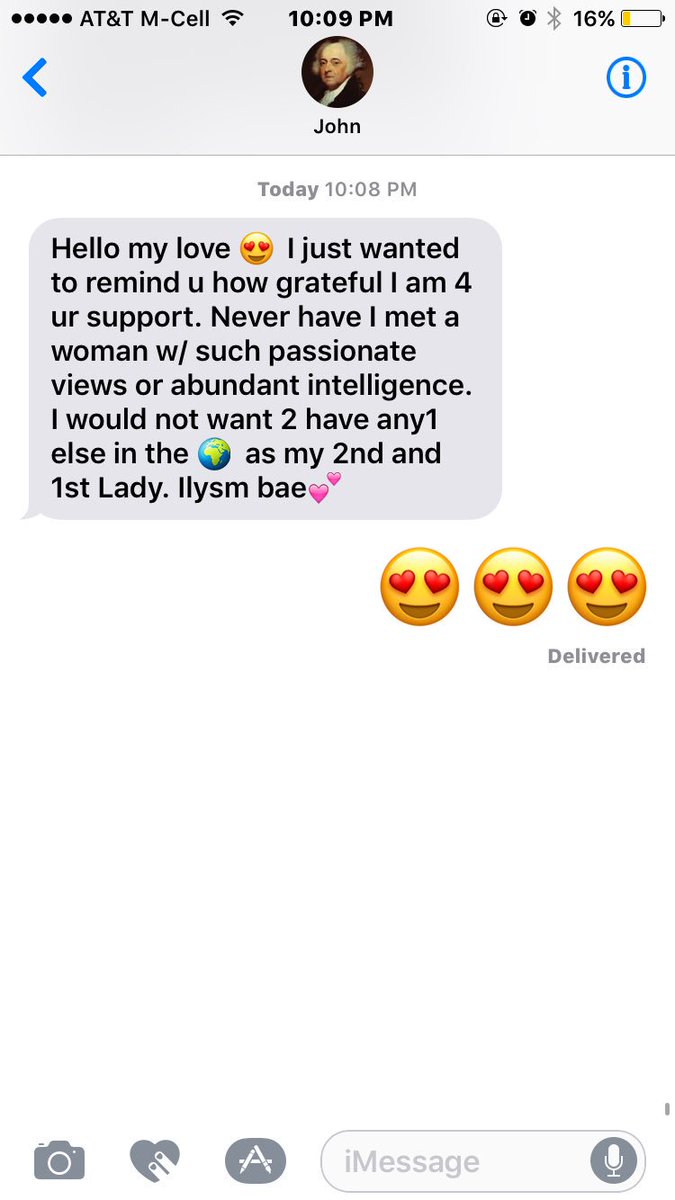 LadyAinDaHouse's tweet photo. texts like this from bae>>>😍💖😫‼️😘 #APUSH513 https://t.co/U2SWkBfYWT