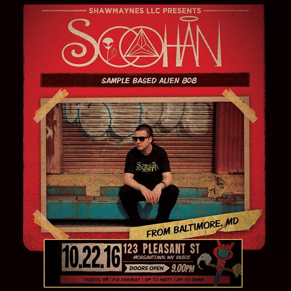 123pleasant's tweet photo. Shawmayne's presents Soohan w/ Wizo, Grumpy Bear, Mongo- Sat Oct 22 at 123! @SoohanSoohan @marshjarv #Shawmaynes https://t.co/Ustq9PG1iX