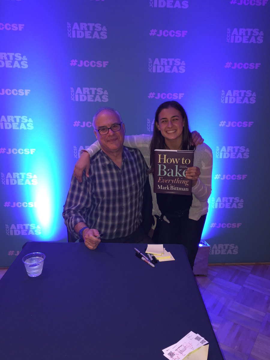 melzfeld's tweet image. When your sis @urth2kenzie hooks it up to hear @bittman talk about #howtobakeeverything