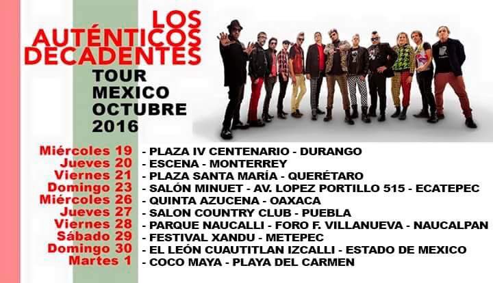 LADecadentes's tweet photo. Atencion Mexico falta poco para la primera parte de nuestra Gira México 30 aniversario https://t.co/cf4qsfdBjA