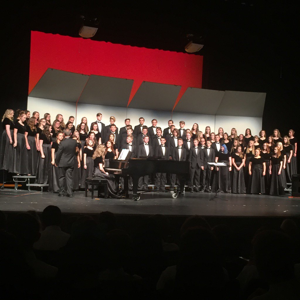 Copperhillshigh's tweet photo. I, (Principal Q,) believe this:  Who needs a Mormon Tabernacle choir when you have Copper Hills High School!  WOW! https://t.co/dPdUpjNvkz