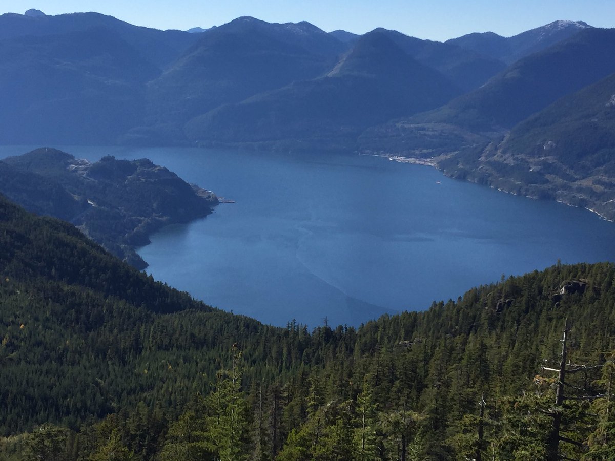 Stepoutsideadv's tweet photo. View from Sea to Summit #hiking trail on Tuesday near #Squamish. https://t.co/Z936ra8nAS https://t.co/FB3JeVqChz
