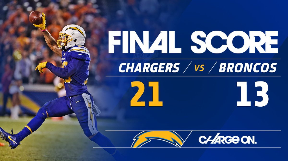 chargers's tweet photo. CHARGERS WIN!!!!!!!!! https://t.co/9JJxN5YFsJ