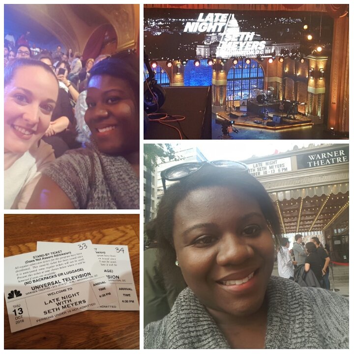 SimyaHeard's tweet photo. Really enjoyed the filming of tonight's episode for Seth Meyer's last night in DC #SethInDC @KevinHart4real @sethmeyers https://t.co/9L4YHsFvRW