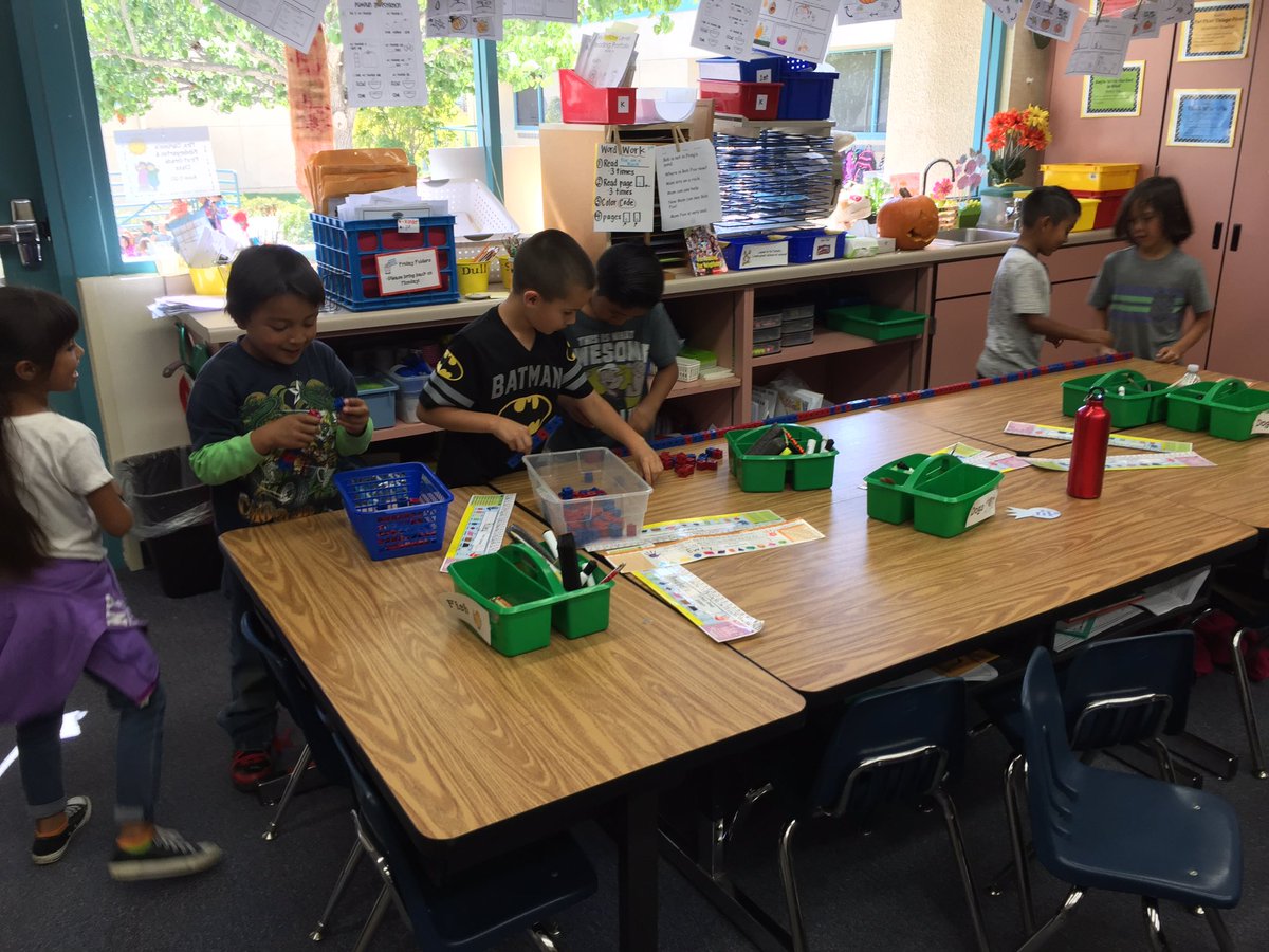 First grade fun with measurement! The students synergized to measure many classroom objects and each other using cubes! #loefalcons #fuesd
