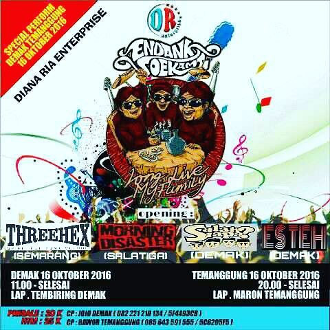 DEMAK !! sampai ketemu hari MIINGGU / tgl 16 okt 2016 brg <a href="/MordistOfficial/">Morning Disaster</a> 
#PROMOALBUM #2nd #TEENAGEKICKS
#SALATIGAPUNKROCK #PUNKROCKSHOW
