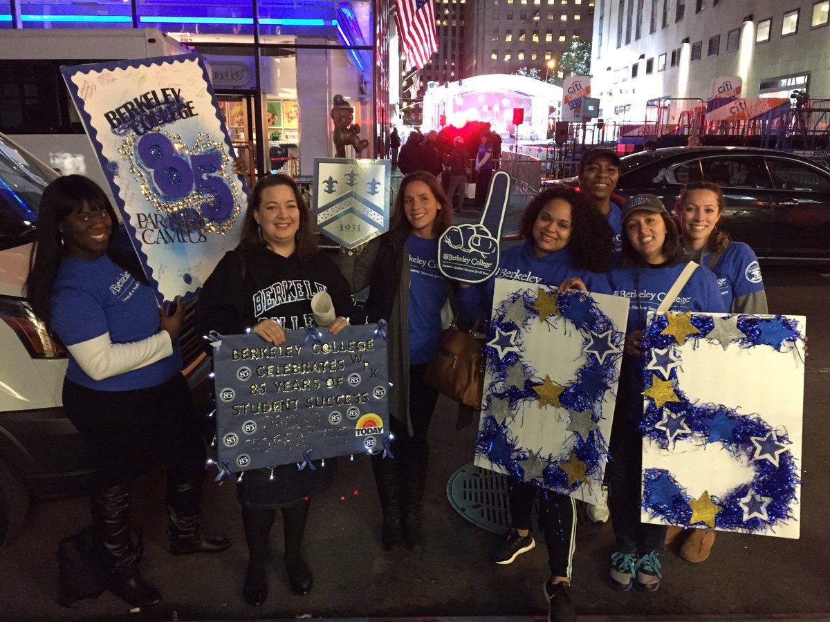 BerkeleyCollege's tweet photo. Early morning but excited to be at the @TODAYshow celebrating our 85th Anniversary! #Berkeley85 πππ https://t.co/5xapx9KsXu