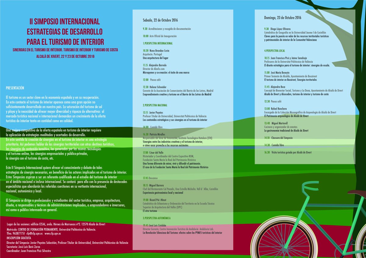 Inscripción online gratuita al Simposio
cfp.upv.es/formacion-perm…