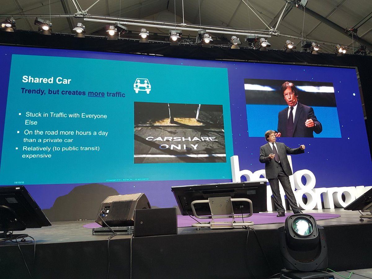 GosheGosheGoshe's tweet image. #HTSummit @skyTran former CEO Jerry Sanders tells it like it is: build more roads...get more traffic! And shared rides? #commuteless