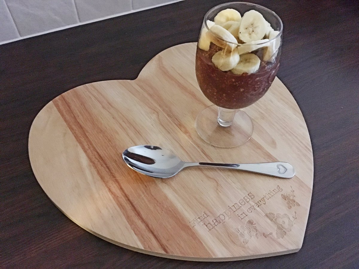 My yummy breakfast today - chocolate and coconut overnight oats! Thanks @BlogofVegan #breakfast #recipe #yummy