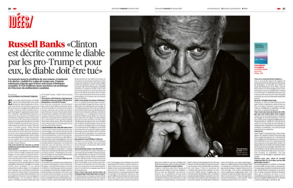 LeemageOpale's tweet photo. @libe et la belle double engagée sur #RussellBanks  @ActesSud @nellymladenov #PhilippeMatsas merci @lionel_charrier @grattardisa https://t.co/w1uAXWVqCy