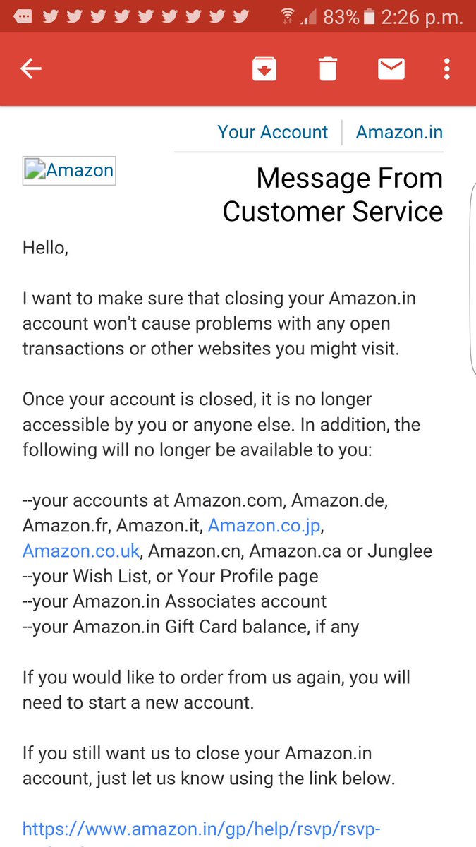 Iamredston's tweet photo. Guys don't buy from @amazonIN they think they can do what ever is required #worstcompanyever #Hateamazon #worstresponders #hateweek @amazon https://t.co/tASpYvNoCt