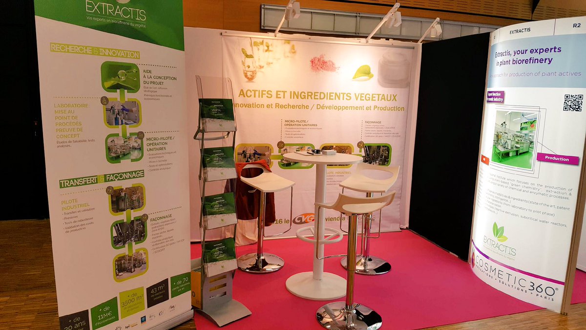 _EXTRACTIS_'s tweet photo. #Extractis sur @Cosmetic360 @CosmeticValley stand R2 #actifs et #ingredients #végétaux https://t.co/ka0vZQnJXZ