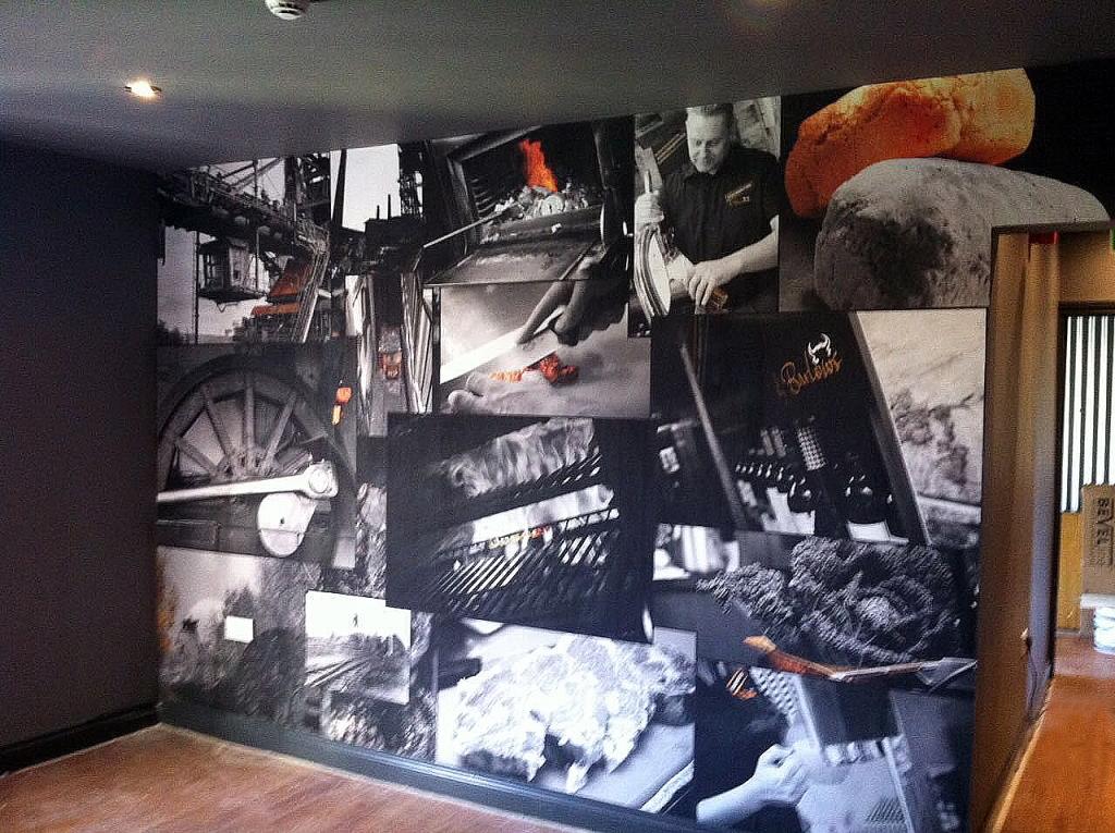 Stunning wall mural custom designed and installed by our team for Porterhouse Steakhouse #goingtheextramile #makeitunique #designedaroundyou