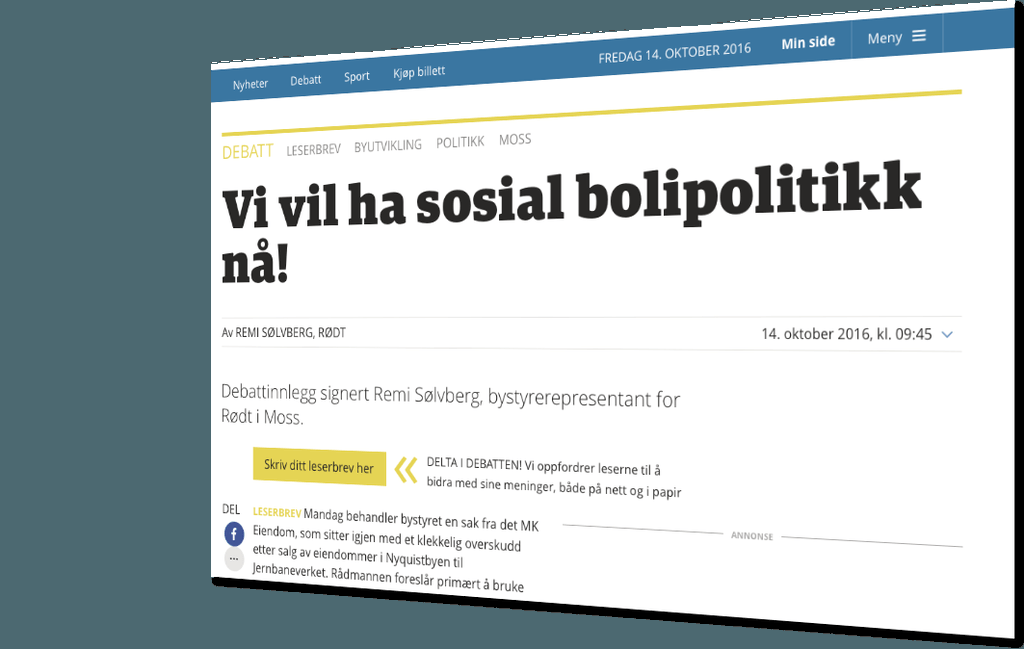 Redmoss1's tweet image. Rødt Moss &amp;amp; Omegn mener: Sosial boligpolitikk nå! roedtmoss.wordpress.com/2016/10/14/rod…