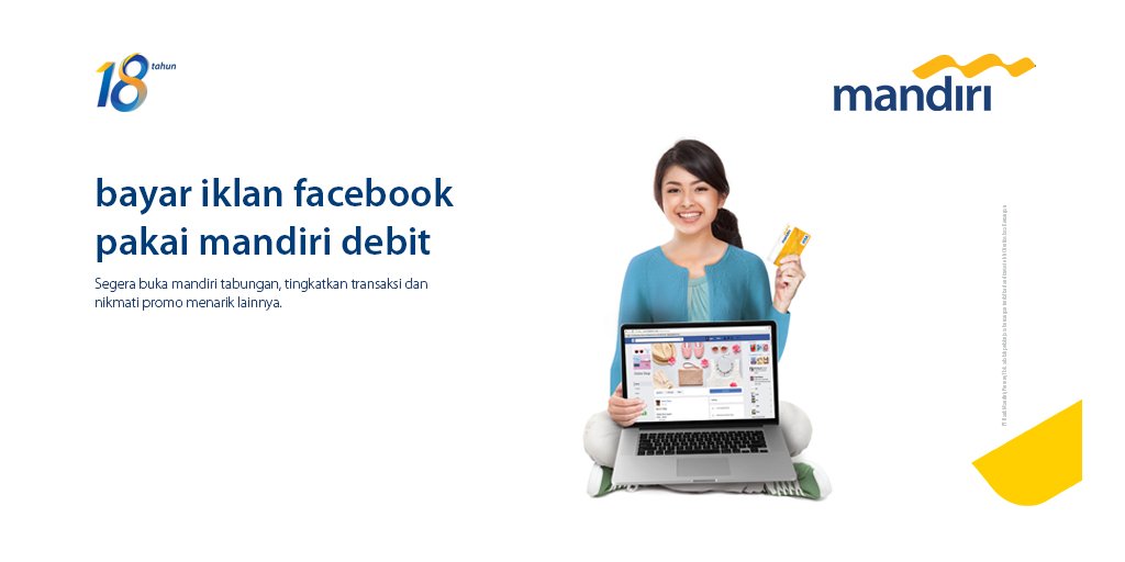  bank  mandiri  on Twitter Sekarang bayar Facebook Ads bisa 