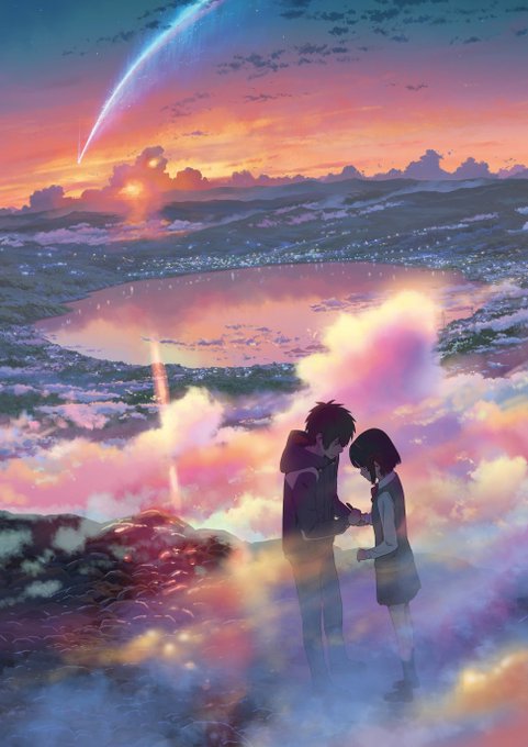 『君の名は。』大ヒットに感謝をこめて、新海誠監督、キャラクターデザインの田中将賀、美術監督の丹治匠ら本作のスタッフが描き