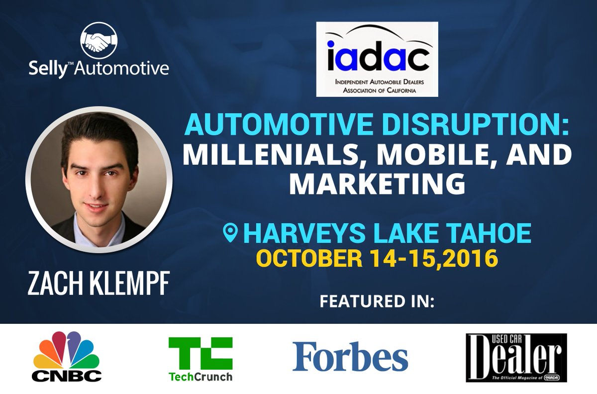 sellyautomotive's tweet photo. If you are attending the #IADAC show be sure to check out CEO @ZachKlempf session and stop by our booth #IADAC2016 https://t.co/qrjvRy56lH