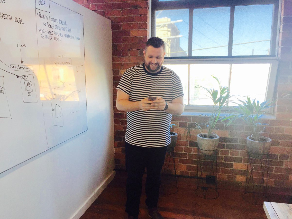 AltShiftAU's tweet image. A snap of our new Social Media Strategist Chris writing the tweet you're reading right now... #Tweetception 📱