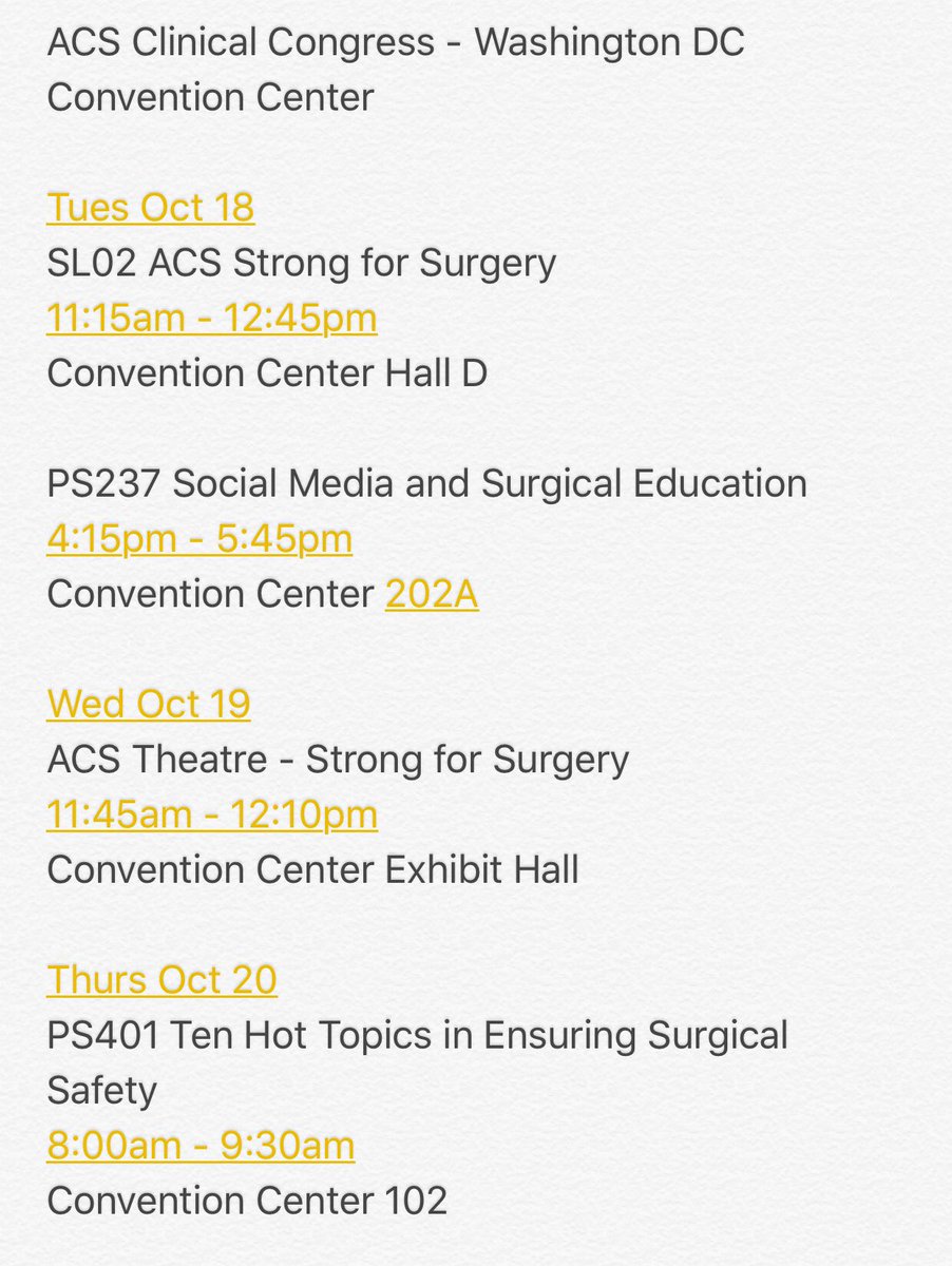 TomVargheseJr's tweet photo. Grateful to @AmCollSurgeons for the opportunities to present.

Please join us for one of these sessions! 

#ACSCC16 #SoMe https://t.co/kK4cWBYSd7