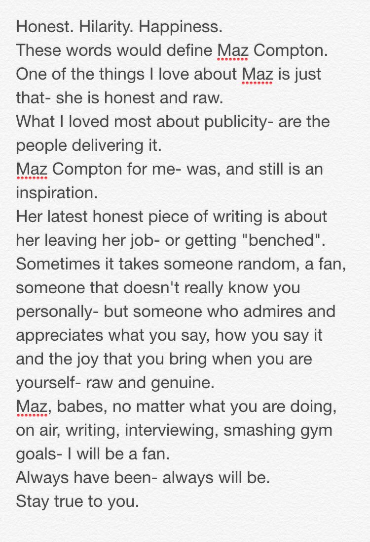 Lizzy_1989's tweet photo. @MazCompton this is for you. From a long time fan- someone needed to write something like this. The red dots underline awesome names. https://t.co/RvwDTjhutO