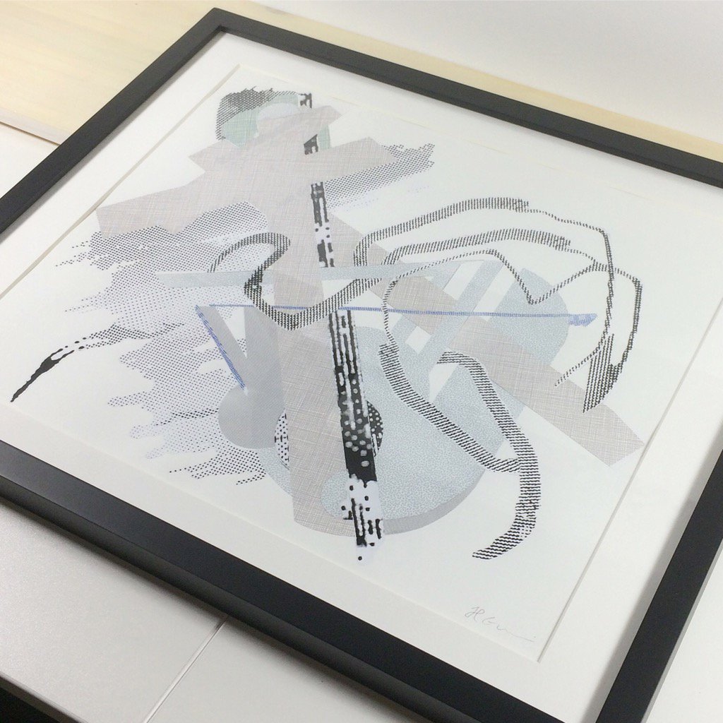jpguarraci's tweet photo. 'Dial Tone' Framed and ready for delivery. @ProjectGalleryT #WorksOnPaper October 20th - November 6th https://t.co/4jWYR0MS0d